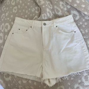 White topshop jean shorts